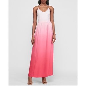 EXPRESS Ombre Halter Maxi Dress